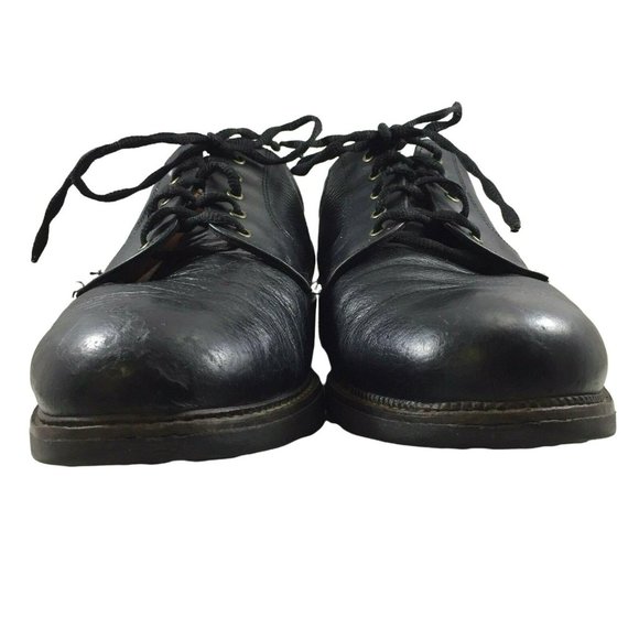 Neil M Shoes Mens 9.5 EEE Black Leather Derby Oxford Dress Casual Extra Wide - Picture 11 of 12